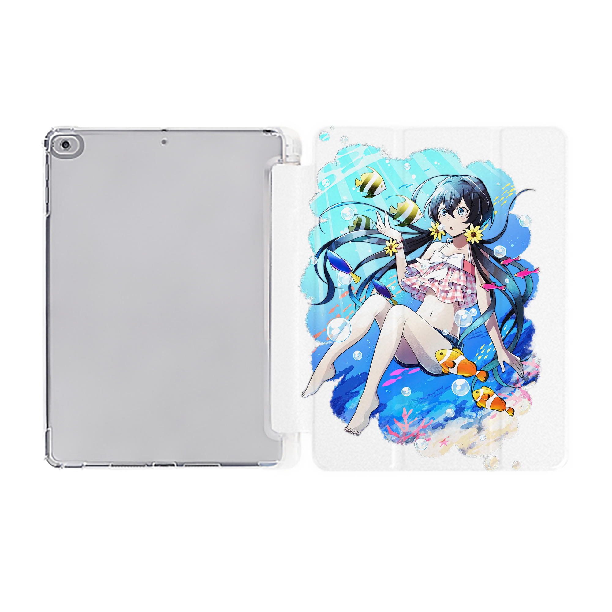 （画像用） 文豪ストレイドッグス Bungo Stray Dogs IPad ケース ペン収納付き 三つ折りスタンド PUレザー×シリコン 対応機種9.5/10.5/10.9インチ